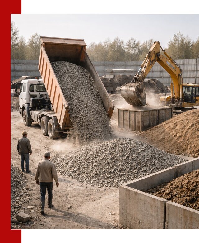 Доставка нерудных материалов с погрузкой и разгрузкой в Лянторе