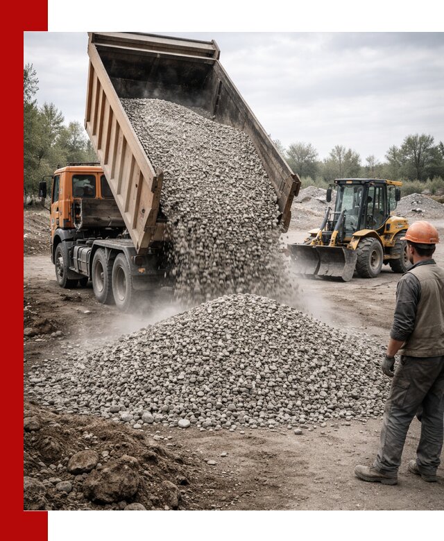 Доставка щебня в Лянторе крупными и мелкими фракциями