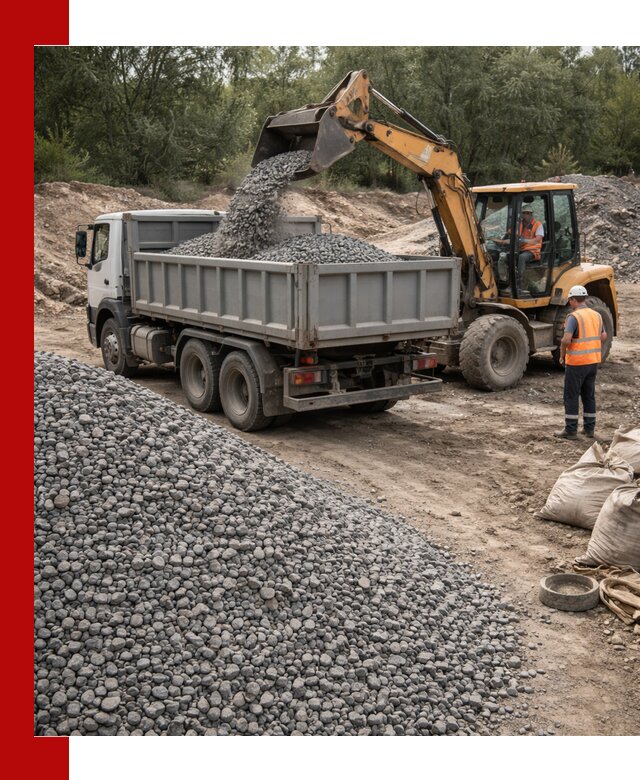 Доставка гравийного щебня в Лянторе оптом и в розницу