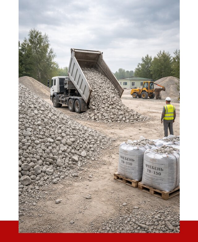 Известняковый щебень фракция 70-150 в Лянторе от 1280 р. | ПРОНЕРУДЛнт