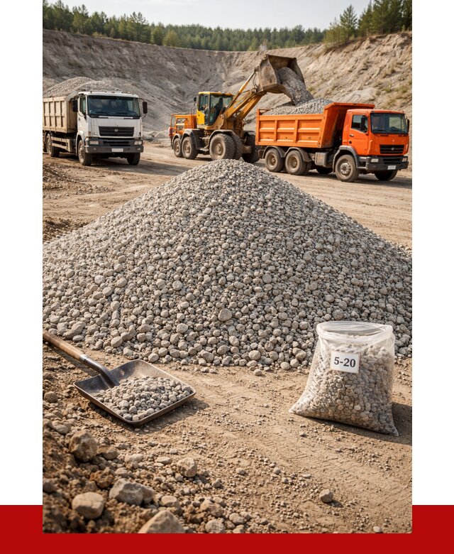 Доломитовый щебень фр. 5-20 в Лянторе от 4300 р. | ПРОНЕРУДЛнт