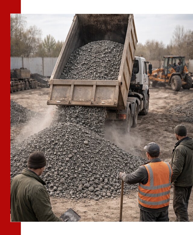 Доставка шлакового щебня в удобные сроки по выгодной цене в Лянторе