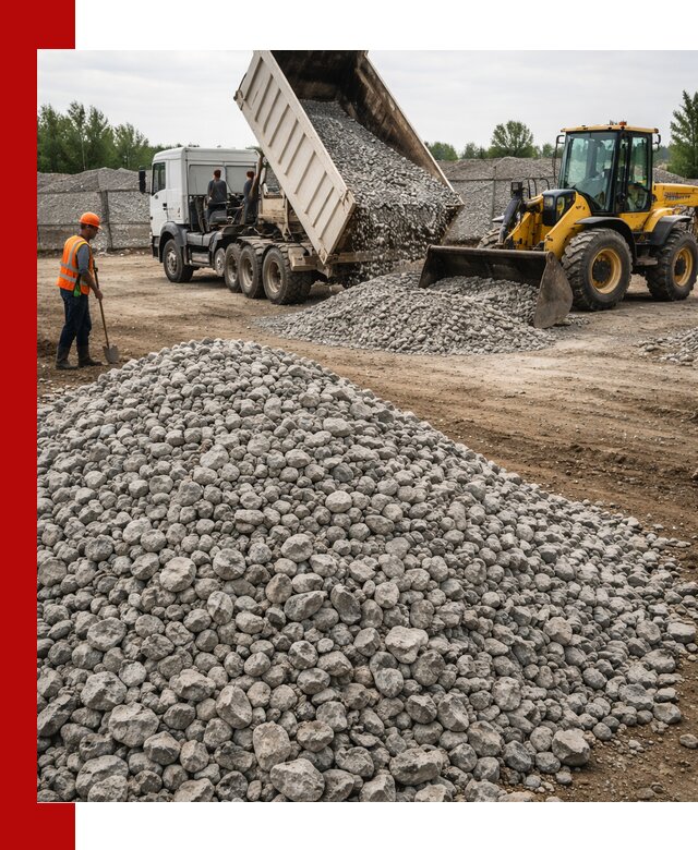 Доставка бетонного щебня фракции 40-70 в Лянторе