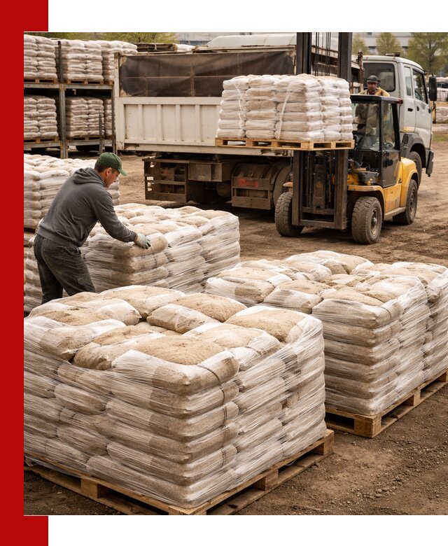 Карьерный песок в мешках с доставкой в Лянторе