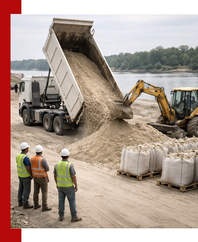 Доставка речного песка в Лянторе самосвалами и погрузкой