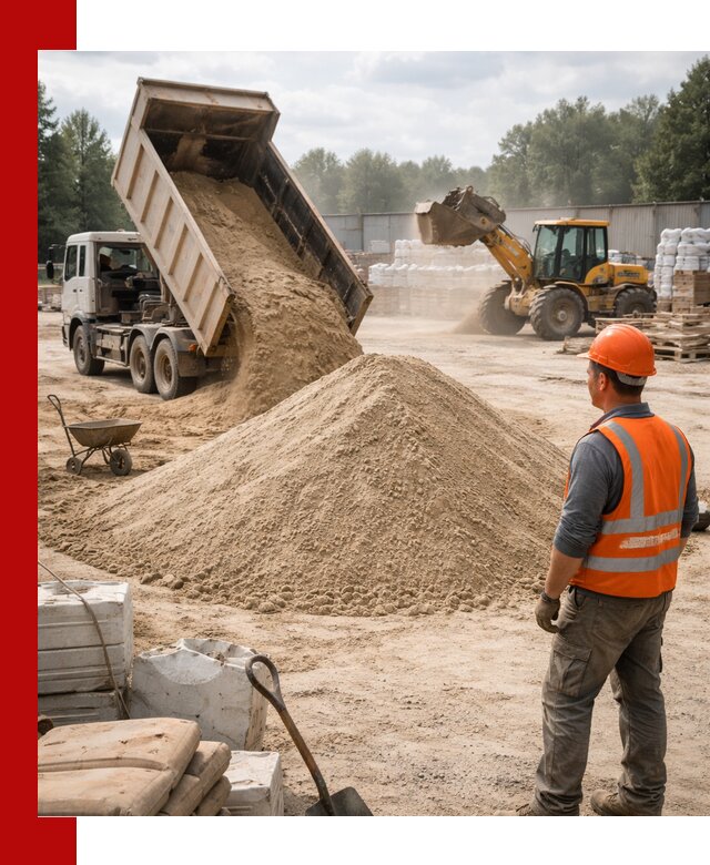 Доставка строительного песка с самосвалом в Лянторе