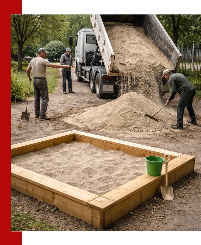 Песок для песочницы с доставкой в Лянторе недорого и чистый