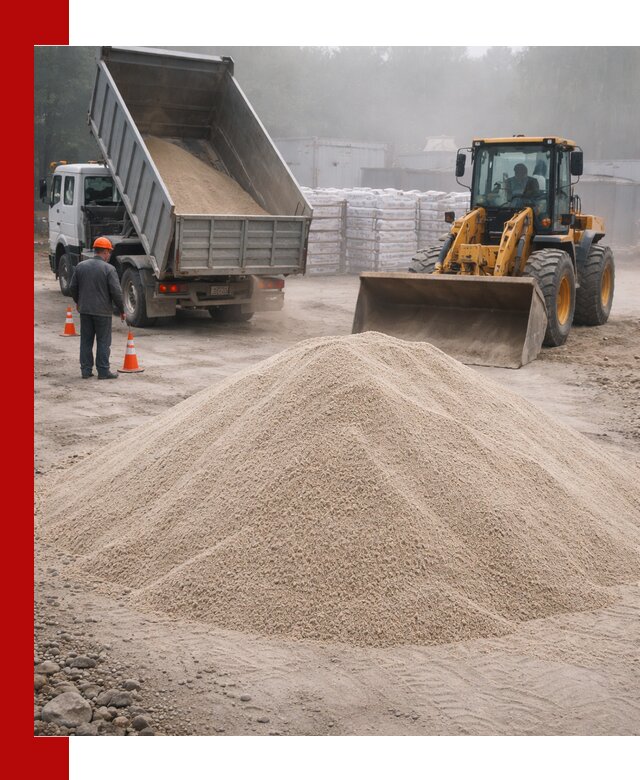 Кварцевый песок фракция 0–8 для стройработ в Лянторе