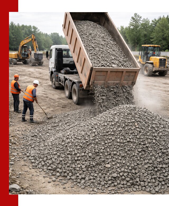 Доставка гравия фракции 40-70 в Лянторе оптом и в розницу