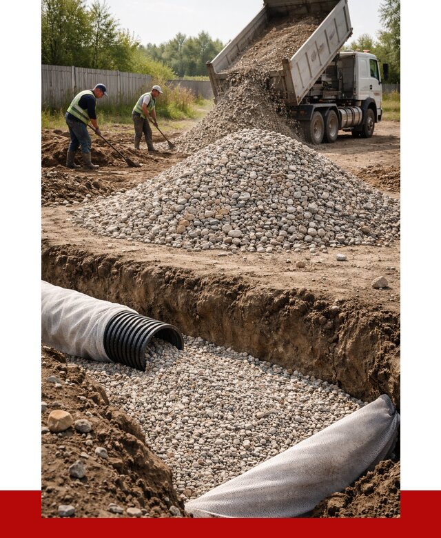 Гравий для дренажа в Лянторе от 2252 р., доставка ПРОНЕРУДЛнт