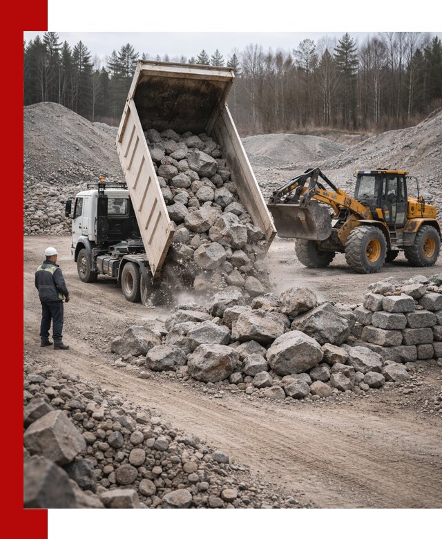 Доставка и продажа бутового гранитного камня в Лянторе