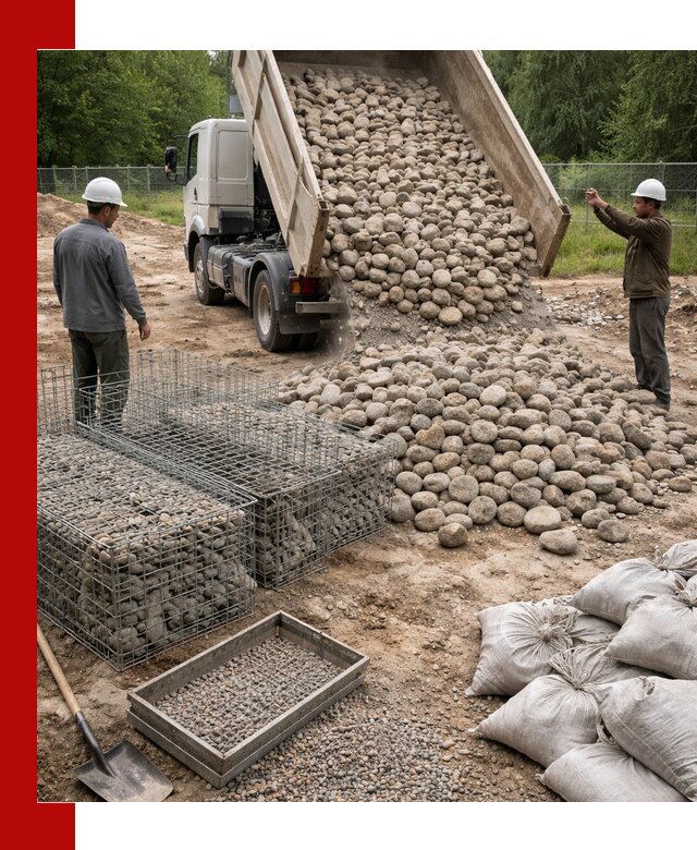 Камень для габионов фракция 70–151 в Лянторе