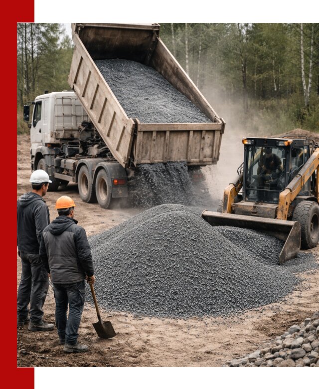 Гранитный отсев 0-5 с доставкой и разгрузкой в Лянторе