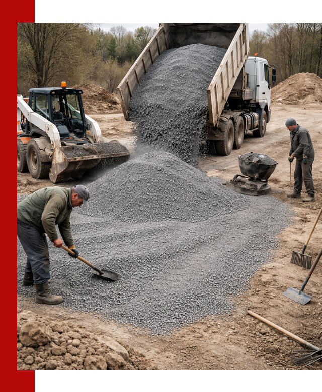 Отсев для подсыпки в Лянторе — доставка и подсыпка на участок