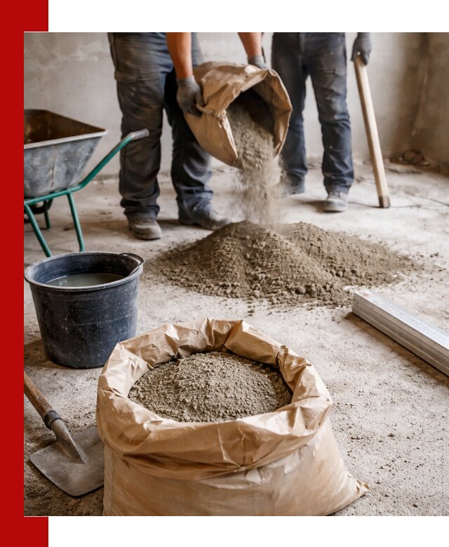 Доставка сухой смеси для стяжки в Лянторе