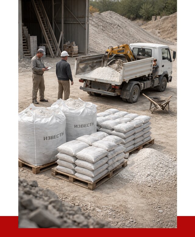 Известь строительная в Лянторе с доставкой от 4300 р. | ПРОНЕРУДЛнт