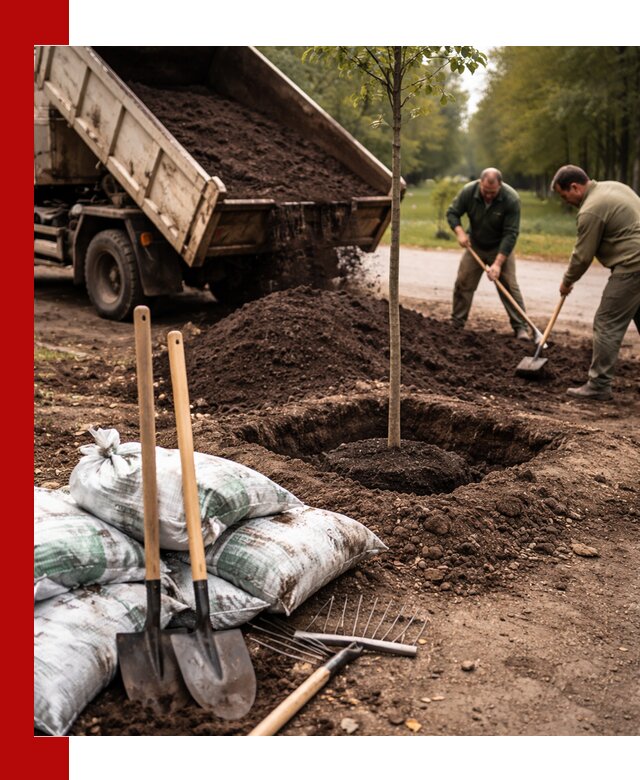 Грунт для посадки деревьев в Лянторе — доставка и подготовка почвы