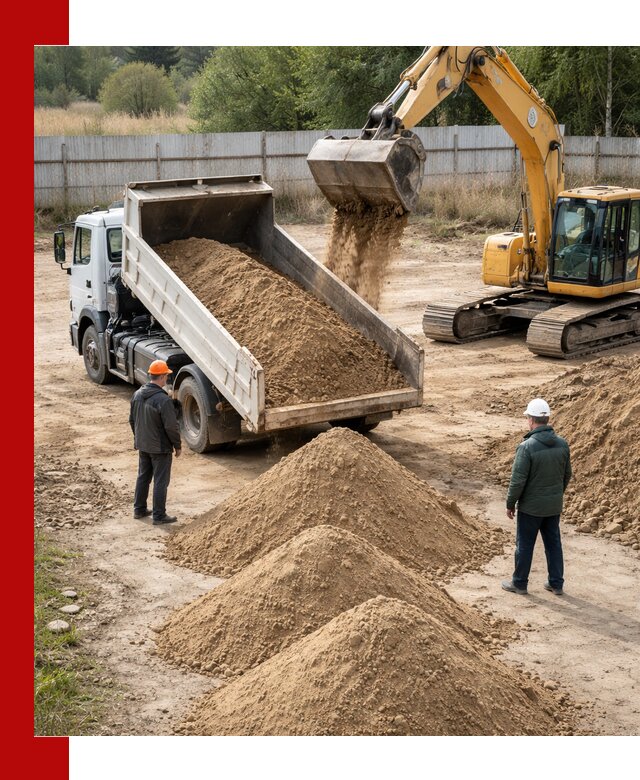 Доставка супеси вагонными и автопартиями в Лянторе