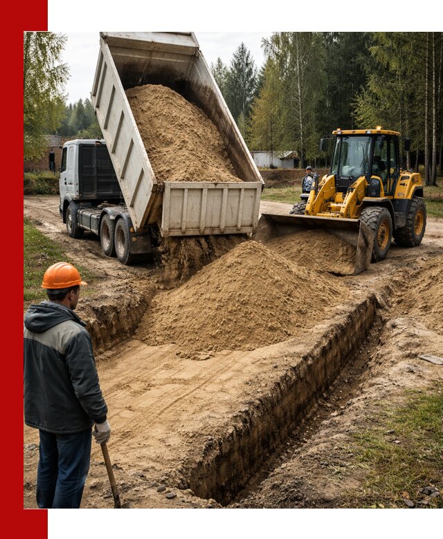 Доставка песчаного грунта в Лянторе для строительных работ