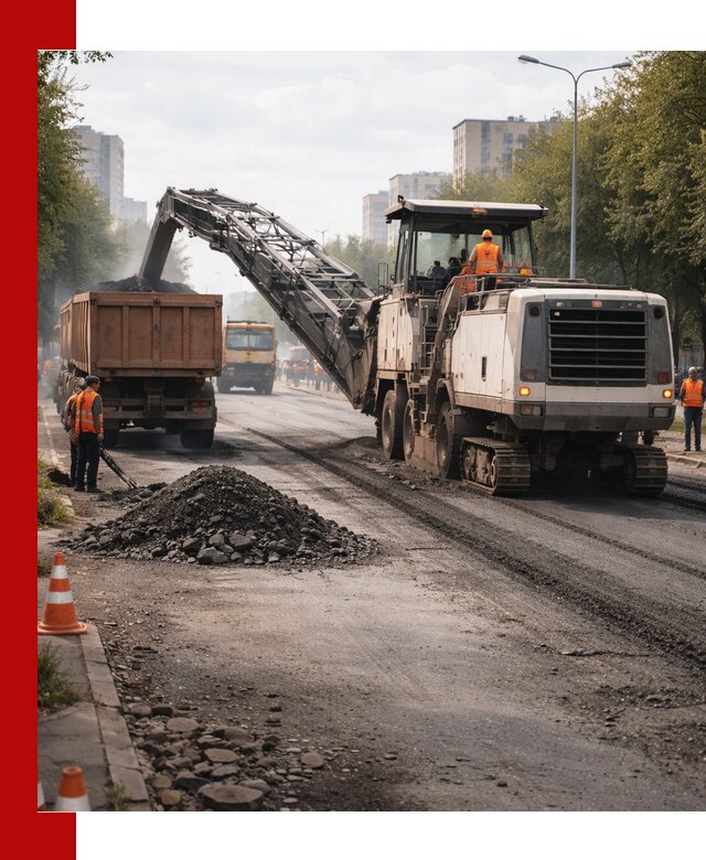 Фрезерованный асфальт в Лянторе — удаление и вывоз старого покрытия