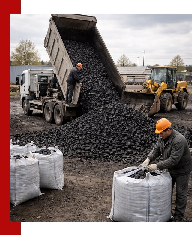 Доставка каменного угля в Лянторе оптом и в розницу