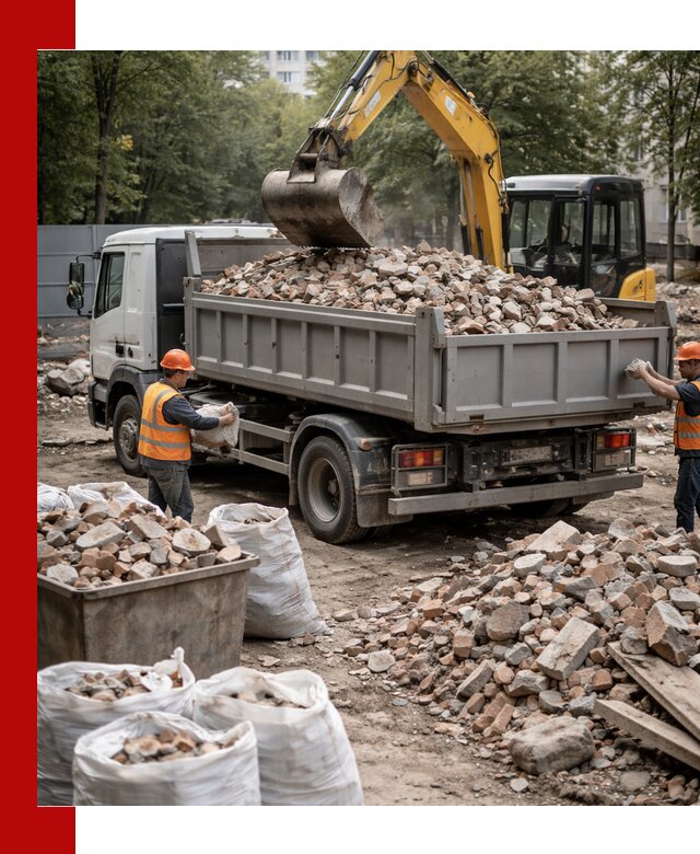 Вывоз строительного мусора в Лянторе с самосвалами и контейнерами