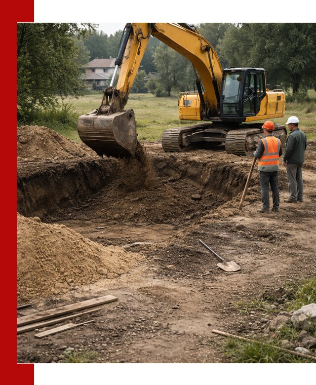 Рытье котлована под фундамент в Лянторе (быстро и недорого)